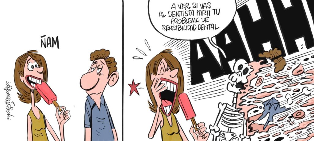 ¡Tengo un problemilla de sensibilidad dental! Viñeta de Idígoras y Pachi exclusiva en pereznoesraton.com.
